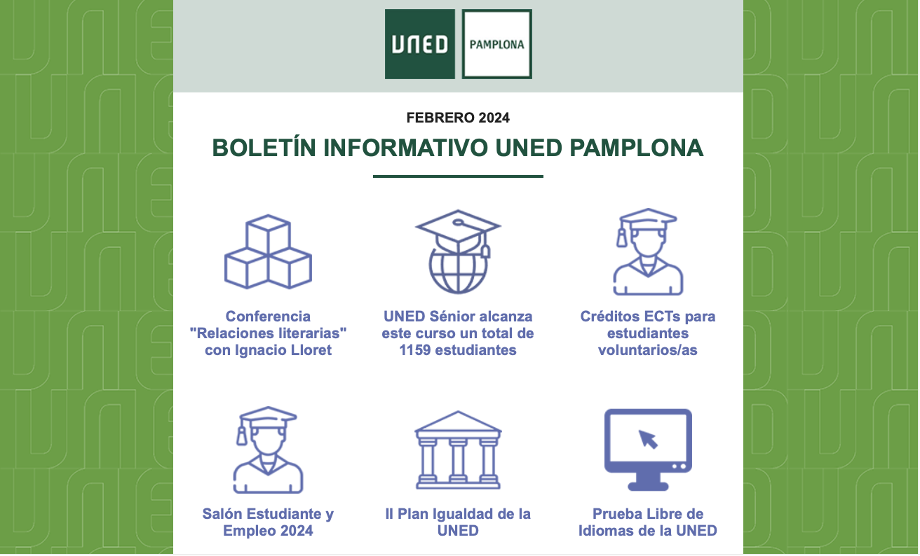 Publicado el boletín informativo de UNED Pamplona 